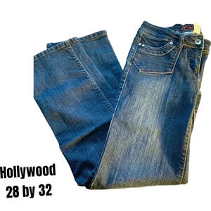 Hollywood jeans, 28 x 32,  EUC
